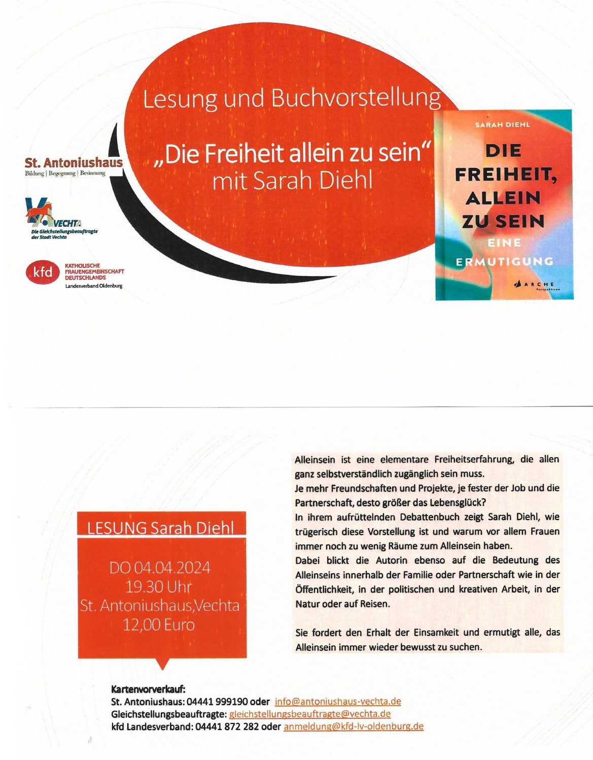 Lesung mit Sarah Diehl